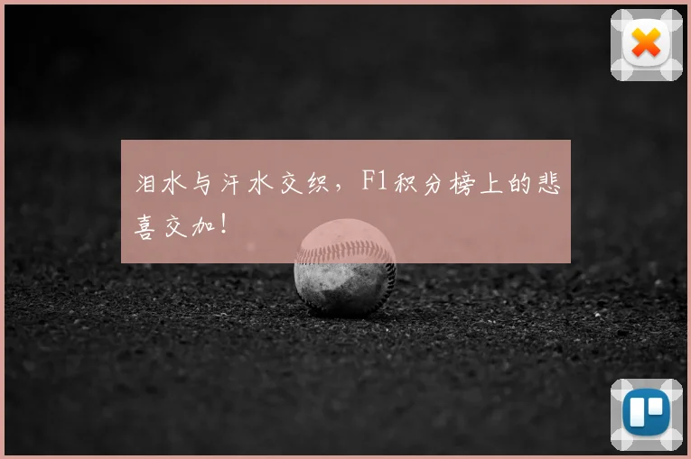 泪水与汗水交织,F1积分榜上的悲喜交加!